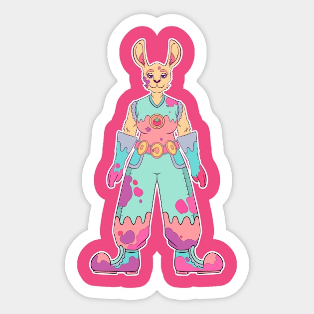 Gardener Rabbit Sticker by Latisha Taylor Art